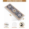 thumbnail image 6 of Bohemian Flower Stair Treads Non Slip for Steps Vintage Boho Ethnic Tribal Floral Leaf Pattern 10 Pcs Reusable Adhesive Stair Runner Mats for Dogs Elders Carpet Treads Rugs for Staircase 8x30 In, 6 of 7
