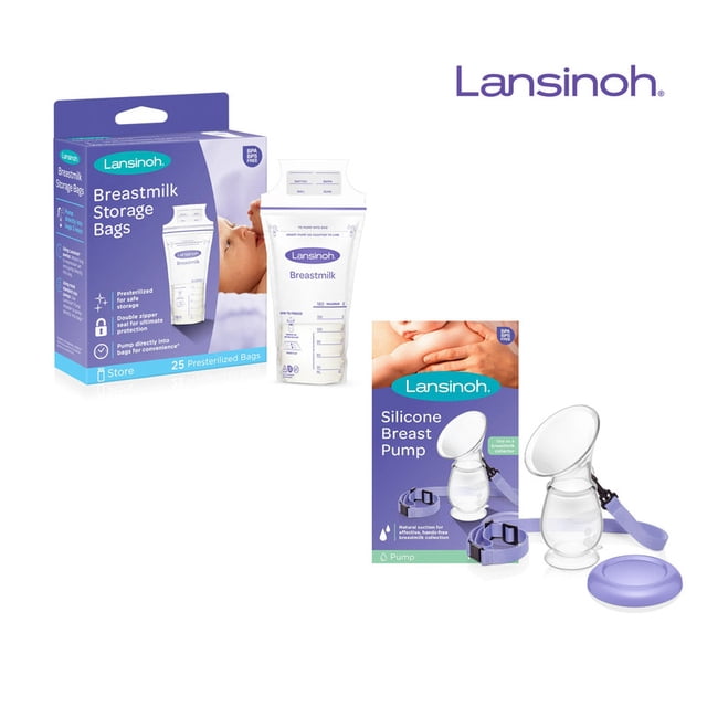 Set para Lactancia Lansinoh con recolector y bolsas almacenadoras