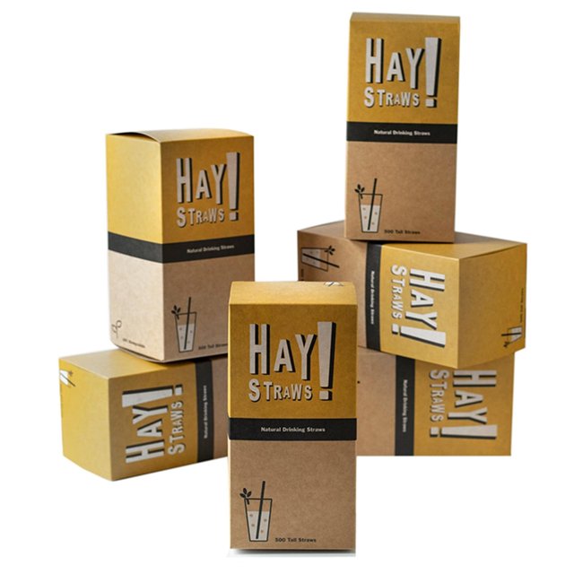 HAY! Straws 3000-Pack 7.75" Natural Wheat Straws – Biodegradable, Plastic-Free, Compostable Straws for Juices, Cocktails, Bars & Events – Eco Alternative to Paper & Plastic