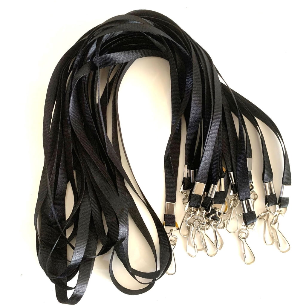 100 Pcs Multicolor Lanyards Flat Neck Lanyard with Clip Safety Lanyards for Teac