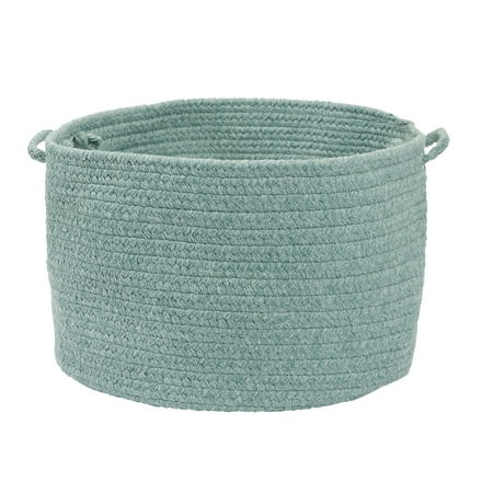 

Colonial Mills 14 Teal Green Handmade Braided Basket
