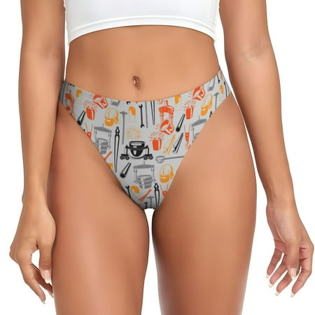Thongs for Women - Cast steel equipment No Show Seamless Womens Thongs Underwear  Stretch G String Thongs for Women  Ladies Breathable Kawaii Thong Bikini Panties Briefs