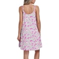 thumbnail image 4 of DreamFish Women's Sleeveless Nightgown Pleated Sleep Dress with Pockets Soft Scoop Neck Sleepwear Sizes M-3XL, 4 of 5