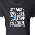 thumbnail image 4 of Inktastic ALS Awareness Strength Courage Support Women's T-Shirt, 4 of 5