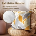 thumbnail image 4 of Orange Grey Floral Pillow Covers 18x18 Inch Set of 2 Modern Dahlia Flower Petals Decorative Throw Pillow Covers Farmhouse Pillow Cases Cotton Square Cushion Covers for Couch Bed Sofa Home Decor, 4 of 6