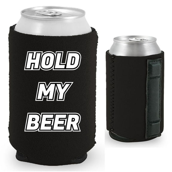 Hold My Beer Magnetic Can Coolie (Black)