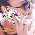 thumbnail image 2 of FYBTO iPhone 8 Plus Case, iPhone 7 Plus Case with Screen Protector, Clear Heavy Duty Protective Case Floral Girls Women Hard PC Case with TPU Bumper Cover Phone Case for iPhone 8 Plus, Small, 2 of 7