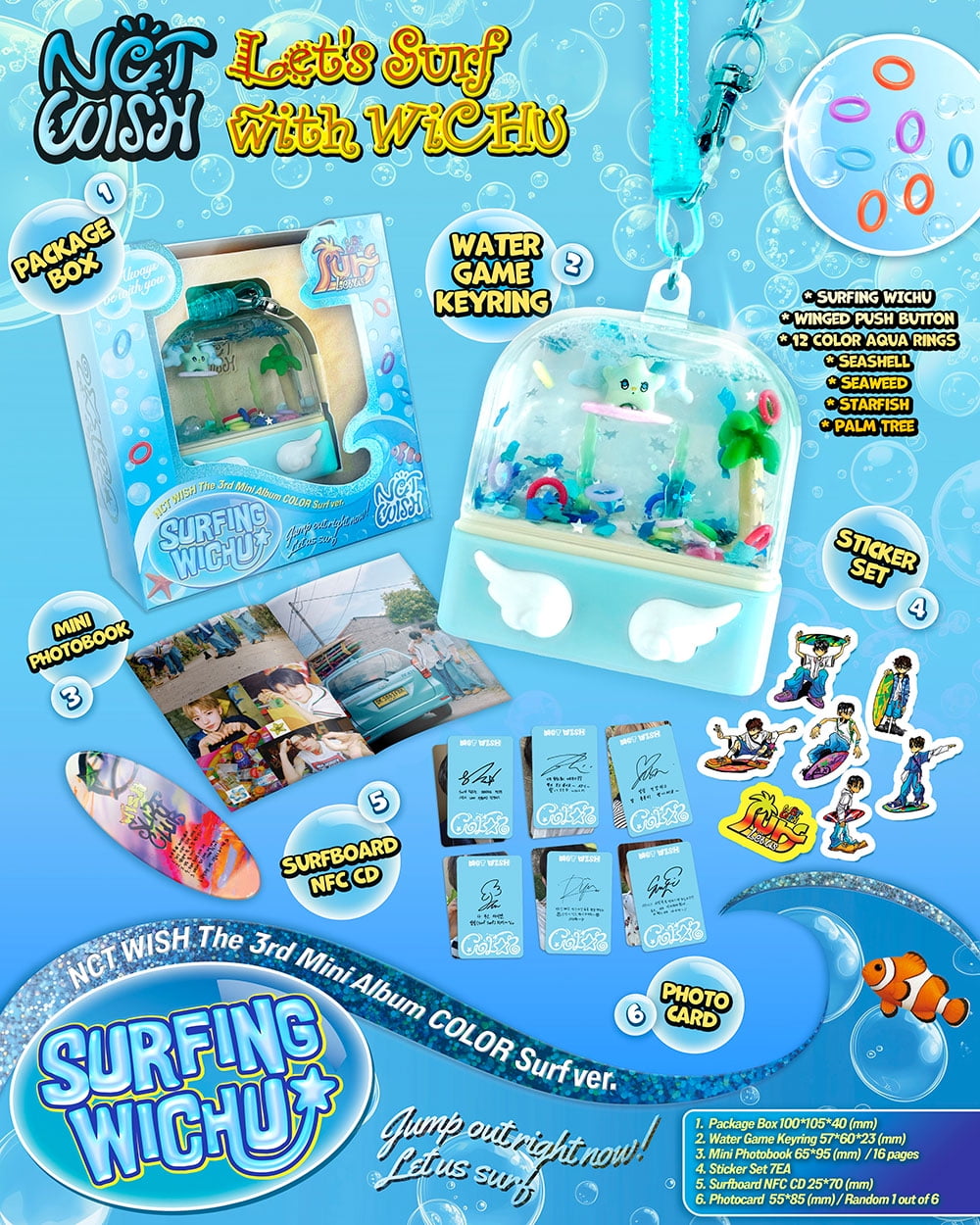 NCT WISH - [COLOR] 3rd Mini Album JEWEL CASE RANDOM Version
