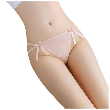 

UoCefik Womens Thong Underwear Solid Sexy Thongs Low Waisted See Through G String