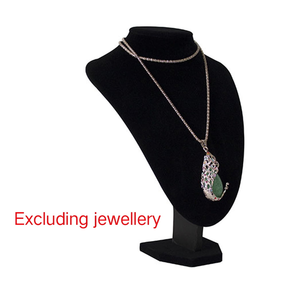 Velvet Necklace Pendant Display Bust Mannequin Jewelry Display Stand 21*16cm 