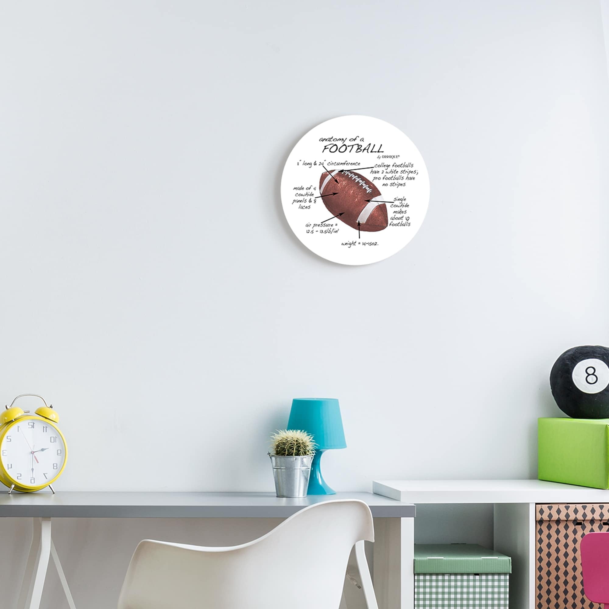 Stupell Industries Anatomy Of Football Educational Sports Facts Diagram Graphic Art Unframed Art Print Wall Art, Design by Dishique
