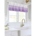 thumbnail image 3 of Valances for Windows Purple White Gradient Rod Pocket Cafe Window Treatments Valance Curtains for Kitchen Bathroom Laundry Basement Windows 56"x16", 3 of 9
