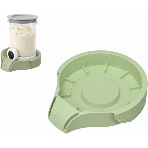 Weloille Silicone Ice Cream Jar Mat Cup Coaster 1Pc, Non Slip Heat Resistant Food Grade Pad, Reusable Waterproof Cup Holder for Kitchen Countertop Coffee Table Office Use
