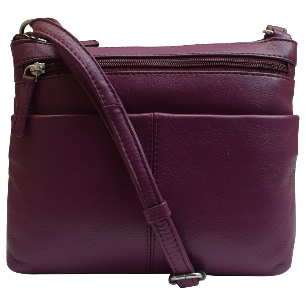 Womens Premium Leather Luxury Crossbody Shoulder Handbag Purse for ...