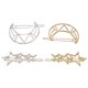 thumbnail image 2 of Juego de pinzas para el pelo con forma de estrella: Horquillas geométricas con forma de estrella y luna. Pinzas metálicas huecas para mujer. Accesorios bonitos para fiestas y uso diario., 2 of 7