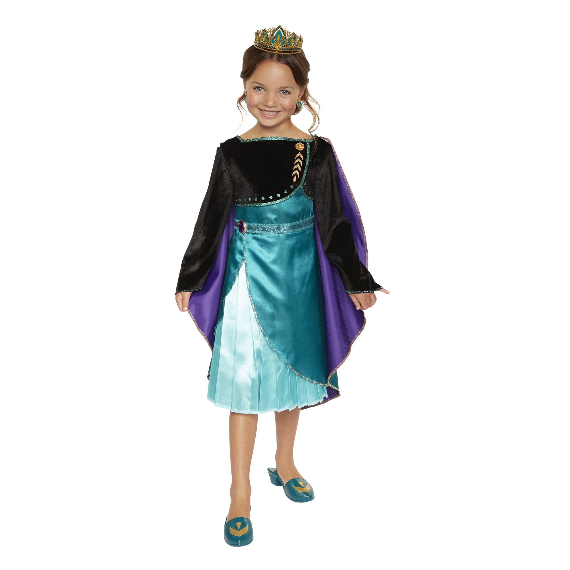 New  Frozen Elsa Anna Snow Queen Hooded jacket with hair 2-7 Years costumes 
