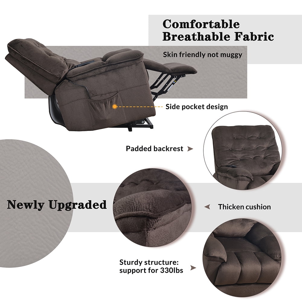Private Jungle Electric Power Lift Chair, Velvet Upholstery Relax Recliner, Living Room Sofa Chair with Remote Control, Brown Private Jungle Electric Power Lift Chair, Velvet Upholstery Relax Recliner, Living Room Sofa Chair with Remote Control, Brown
