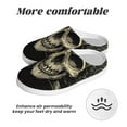 thumbnail image 6 of Goofa Gothic Winged Skull Print Womens Mens Cotton Lightweight House Slippers , Washable Home Slippers,Indoor Comfy Bedroom Cozy Slippers-40/41, 6 of 7