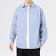 thumbnail image 1 of Blusa y camisa de manga larga con cuello vuelto para hombre, informal, de color liso, con botones, de manga larga y cuello vuelto, de poliéster., 1 of 6