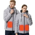 thumbnail image 4 of Lilgiuy Heated Jacket for Women Men Casual Solid Butterfly Print Long Sleeve Winter Warm USB Heating Coat with Hood Gifts for Your Family or Friends, 4 of 5