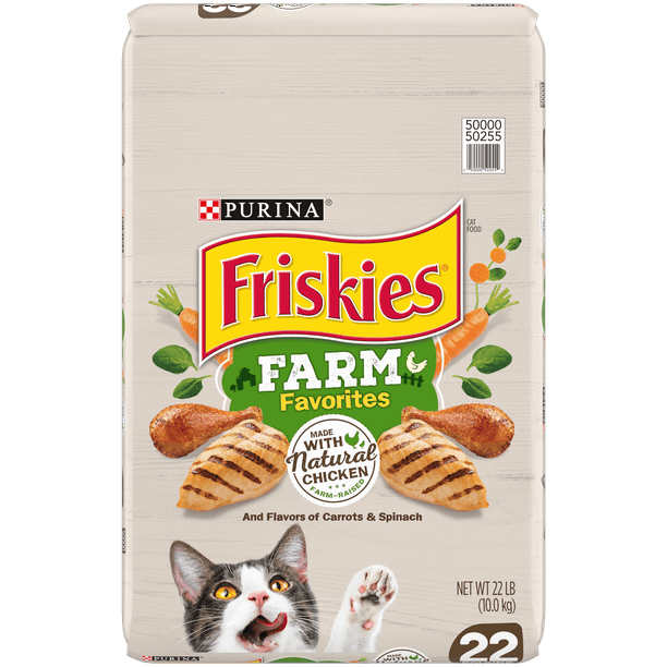 Friskies Dry Cat Food, Farm Favorites With Chicken, 22 lb. Bag