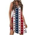 thumbnail image 2 of Puntoco Vestido Sin Mangas Estampado De Verano Para Mujer Falda De Manga Corta Vestido Con Cuello Redondo Rojo Xl,Regalos Para Mujer Joven, 2 of 5
