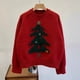thumbnail image 4 of Suéter de punto con diseño de árbol de Navidad para mujer, moda de otoño e invierno, suéter de manga larga de jacquard, tendencia, prendas de punto que combinan con todo, 4 of 5