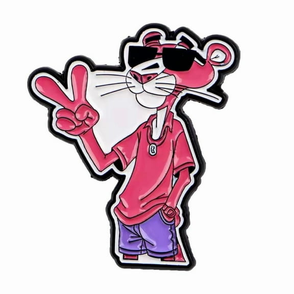 Pink Panther Character 1.25 inch Tall Metal Enamel Pin