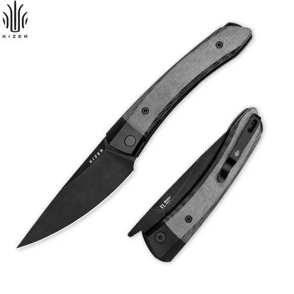 Kizer Momo EDC Folding Pocket Knife Nitro-V Blade G10 Micarta Handle V4663A1