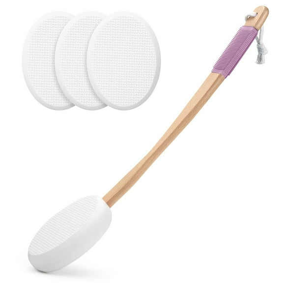 Lotion Applicator For Back Feet 3 Replaceable Pads With 1 Long Handled Back Lotion Applicator For Elderly Women bathroom stuff