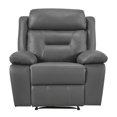 thumbnail image 3 of Lexicon Fauteuil Inclinable en Cuir Laconia Gris Foncé, 3 of 8