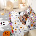 thumbnail image 5 of Manfei Repeating Bat Pattern 7-Piece Twin Bedding,Halloween Skull Print Bedding Comforter Set,Halloween Reversible, 5 of 7