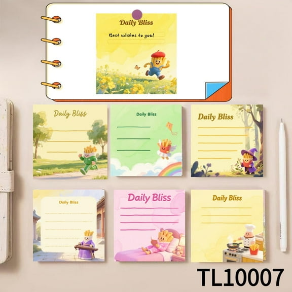 Combining Convenience and Practicality (3.54×3.54 Inches),100-Pack with105 Various Emoticon Stickers,Adorable Elegant Vintage Sticky Notes for Office&Planning,Cute Notepads for Letters&Plans