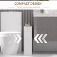thumbnail image 4 of HOMCOM Armoire de Rangement pour Salle de Bain, Armoire Étroite pour Papier Hygiénique avec Tiroirs, 4 of 10