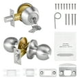 thumbnail image 5 of KFFKFF Entry Door Knob and Deadbolt Set, Nickel-Plated Entry Door Handle and Single-Cylinder Deadbolt Combo, Suitable for 1-3/8" to 1-3/4" Door Width, Door Locking Mechanism, 5 of 9