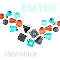 Emtek 86394US4 1 in. Bristol Clear Crystal Cabinet Knob, Satin Brass