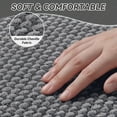 thumbnail image 5 of SIXHOME Bathroom Rugs Non Slip Bath Mat Chenille Soft Absorbent Quick Dry Bath Rugs for Bathroom Floor with Rubber Backing Machine Washable Bathmat Boho Bathroom Decor 17"x59" Dark Gray, 5 of 8