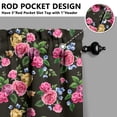 thumbnail image 5 of Pioneer Kitchen Curtains and Valance Set 24 Inch Tier Pioneer Colorful Floral Curtains Small Drapes for Cafe Living Room Bathroom Farmhouse 3 Pieces Set Rod Pocket, 5 of 6
