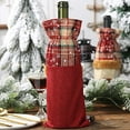 thumbnail image 5 of THLKIF Burlap Christmas Wine Bottle Bags - Santa, Reindeer, Snowman Designs - Reusable Wine Bottle Covers for Xmas, Wedding, Birthday & Holiday Parties, 5 of 9