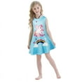 thumbnail image 3 of Jurebecia Girls Nightgowns Unicorn Sleepwear Night Sleep Dress Pajamas Little Kids Toddler Sleeveless Soft Nightgown 120 cm 4-5 Years, 3 of 9