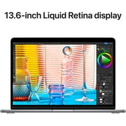 Restored 2022 Apple MacBook Air Laptop with M2 chip: 13.6-inch Liquid Retina Display, 8GB RAM, 256GB SSD Storage, Silver