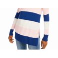 thumbnail image 3 of MAISON JULES Womens Pink Color Block Long Sleeve Jewel Neck T-Shirt L, 3 of 3