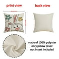 thumbnail image 3 of Taotanxi Easter Floral Garland Bunny Throw Pillow Cover, 18 X 18 Inch Spring Rabbit Holiday Cushion Case Decoration for Sofa Couch 01, 3 of 3