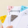 thumbnail image 3 of 10pcs Random Color Colorful Plastic Folders, Office Triangle Binder, Test Book, Anti-Curl Multi-Functional Right Angle Binder, 3 of 5
