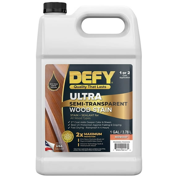 DEFY Ultra Semi-Transparent Wood Stain Redwood gal