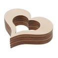 thumbnail image 5 of 5 Pieces Unfinished Wood Hollow Heart Shape Wooden Pieces For Craft DIY Model Making Material 100x85x5mm, 5 of 8
