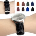 thumbnail image 5 of 18mm Navy Blue Leather Watch Band Alligator Watch Strap Gold Buckle Quick Release Replacement Strap Soft Handmade Wristband Stainless Steel Vintage Gift for Men Father's Day Dad Son Husband, 5 of 5