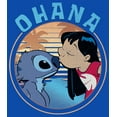 thumbnail image 2 of Boy's Lilo & Stitch Ohana and a Kiss Graphic Tee Royal Blue Small, 2 of 5