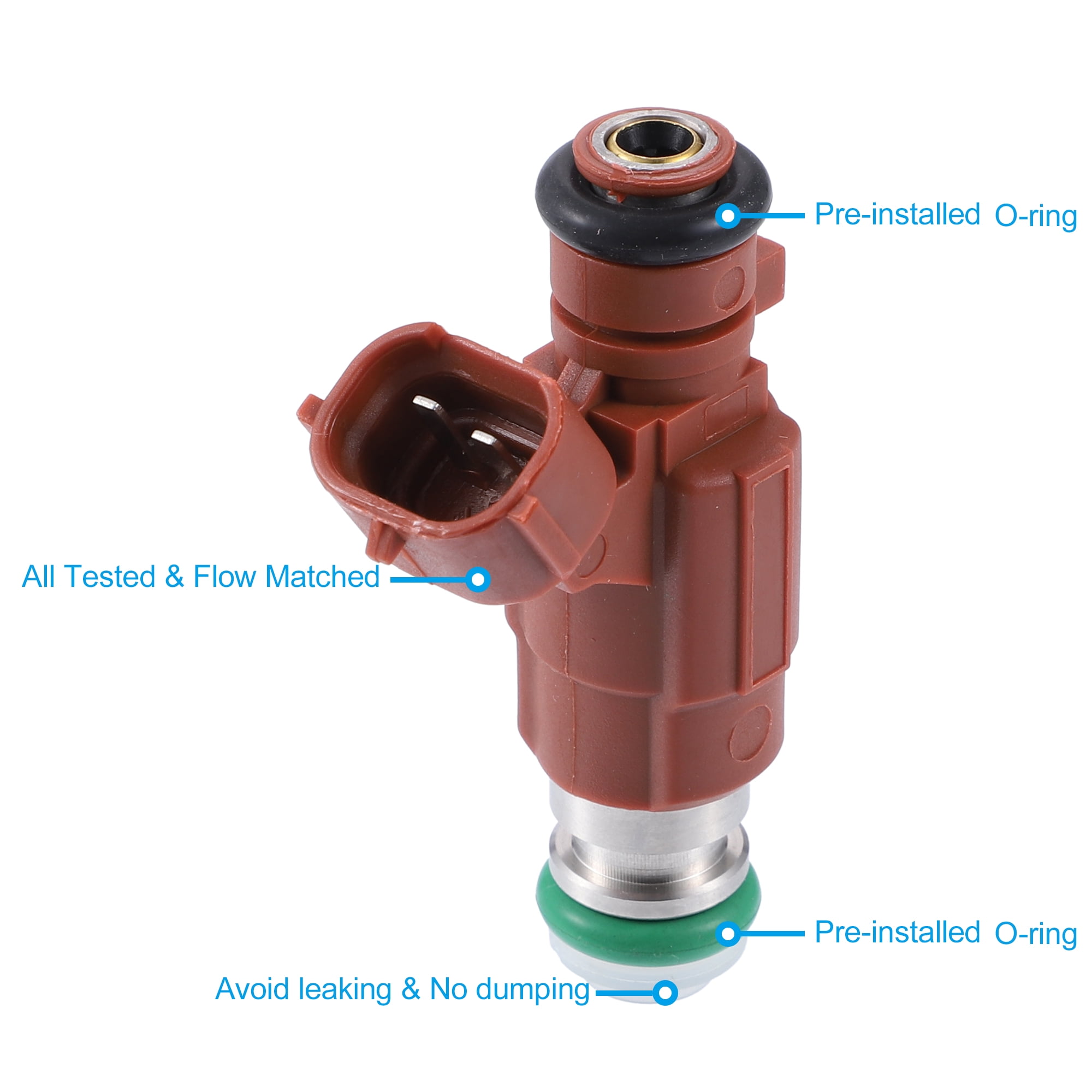 Unique Bargains 4 Pcs 16600-5L300 FBJB100 Fuel Injector for