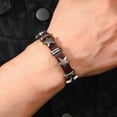 thumbnail image 4 of Men's jewelry personalized street five-pointed star retro cowhide bracelet, 4 of 5